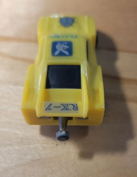 Vintage Hong Kong Playboy RX-7 No 601 Toyota Yellow Toy Car Race Racer Ladybug - Picture 3 of 7